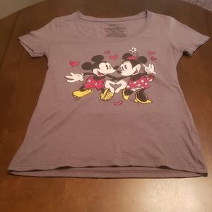 Disney Mickey and Minnie Mouse Gray Shirt W-Medium